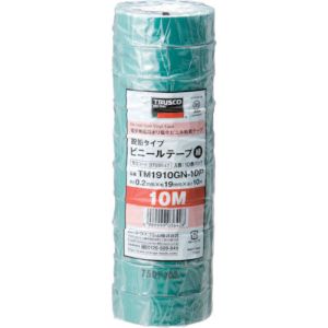 トラスコ TRUSCO トラスコ 脱鉛タイプ ビニールテープ 19×10m 緑 10巻入り TM1910GN-10P