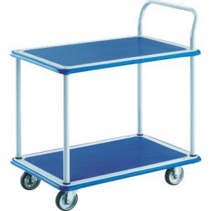 トラスコ中山 TRUSCO プレス製台車 ドンキーカート 2段式片袖タイプ740×480 104N メーカー直送 代引不可 北海道・沖縄・離島不可