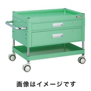 トラスコ中山 TRUSCO ファルコンワゴン 引出付 750X500 ウレタン双輪 W色 FAW-672VZD-W メーカー直送 代引不可