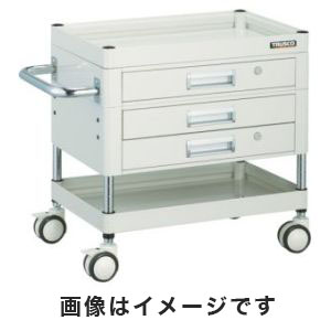 トラスコ中山 TRUSCO ファルコンワゴン 引出付 750X500 ウレタン双輪 YG色 FAW-672XZD-YG メーカー直送 代引不可