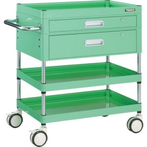 トラスコ中山 TRUSCO ファルコンワゴン 引出付 600X400 ウレタン双輪 YG色 FAW-963VZD-YG メーカー直送 代引不可