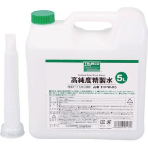 トラスコ TRUSCO トラスコ THPW-05 高純度精製水 5L TRUSCO