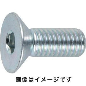 トラスコ中山 TRUSCO 六角穴付皿ボルト三価 白 全ネジ M6×15 20本入 B773-0615