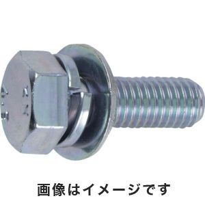トラスコ中山 TRUSCO 座金組込ボルト トリーマー 三価白 サイズM6×12 21本入 B716-0612