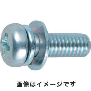 トラスコ中山 TRUSCO ナベ頭組込ネジ 三価白P-4 サイズM3×12 91本入 B751-0312