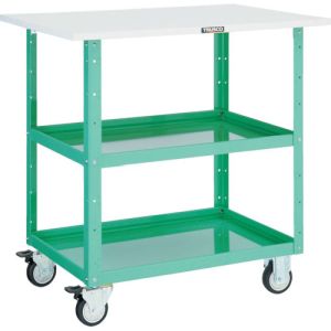 トラスコ中山 TRUSCO イーグルワゴン 750X500 天板付 ウレタン車輪 YG色 EGW-772TU-YG メーカー直送 代引不可