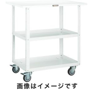 トラスコ中山 TRUSCO イーグルワゴン 600X400 天板付 ウレタン4輪自在 YG色 EGW-962TUJ-YG メーカー直送 代引不可