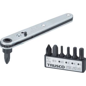 トラスコ TRUSCO トラスコ オフセットラチェットドライバー 7本組 TRD-417