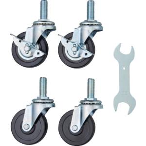 トラスコ TRUSCO トラスコ PEWG75M16SET フェニックスワゴン用キャスターセット 75 ゴム TRUSCO