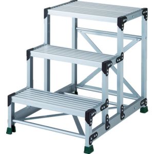 トラスコ中山 TRUSCO アルミ合金製作業台 3段 高さ0.75m 天板600×400 TSF-3675 メーカー直送 代引不可