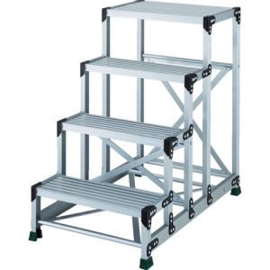 トラスコ中山 TRUSCO アルミ合金製作業台 4段 高さ1.00m 天板600×400 TSF-4610 メーカー直送 代引不可
