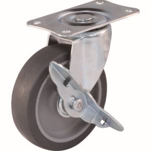 トラスコ TRUSCO トラスコ TYSG-100ELS 台車用キャスター Φ100 エラストマー車 自在ストッパー付 TRUSCO