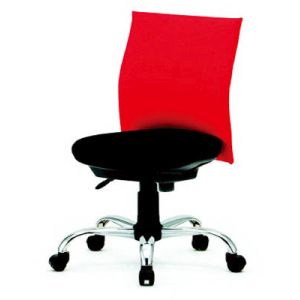 トラスコ TRUSCO トラスコ ローバックオフィスチェアー 肘無 赤 1脚 TOFC203B R メーカー直送 代引不可 北海道・沖縄・離島不可