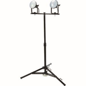 トラスコ中山 TRUSCO LED投光器 DELKURO 三脚タイプ 2灯 20W 5m アース付 2芯3芯両用タイプ RTLE-205EP-SK2 メーカー直送 代引不可