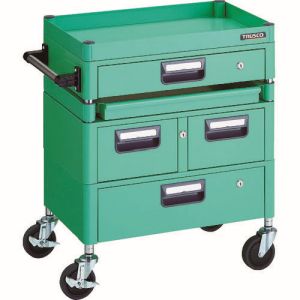 トラスコ中山 TRUSCO フェニックスワゴン 600X400 H740 引出付 スライド1段 YG PEW-761M1VWZ-YG メーカー直送 代引不可