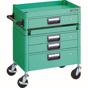 トラスコ中山 TRUSCO フェニックスワゴン 600X400 H740 引出付 スライド1段 YG PEW-761M1VXZ-YG メーカー直送 代引不可