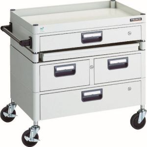 トラスコ中山 TRUSCO フェニックスワゴン 750X500 H740 引出付 スライド1段 W PEW-771M1VWZ-W メーカー直送 代引不可