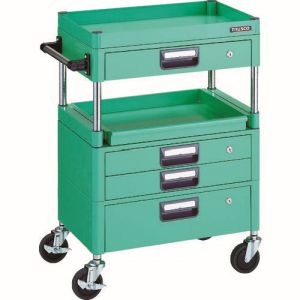 トラスコ中山 TRUSCO フェニックスワゴン 600X400 H880 引出付 スライド1段 YG PEW-961M1VXZ-YG メーカー直送 代引不可