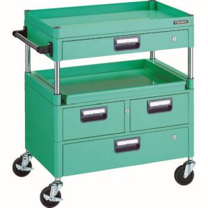 トラスコ中山 TRUSCO フェニックスワゴン 750X500 H880 引出付 スライド1段 YG PEW-971M1VWZ-YG メーカー直送 代引不可