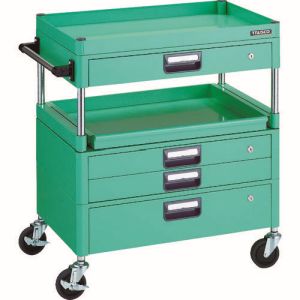 トラスコ中山 TRUSCO フェニックスワゴン 750X500 H880 引出付 スライド1段 YG PEW-971M1VXZ-YG メーカー直送 代引不可