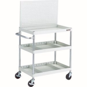 トラスコ中山 TRUSCO フェニックスワゴン 750X500 仕切2段付 上部パンチングパネル仕様 W色 PEW-P973S2-W メーカー直送 代引不可