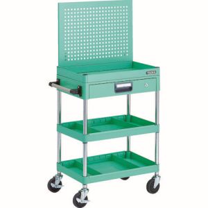 トラスコ中山 TRUSCO フェニックスワゴン 600X400 仕切2段付 引出付 上部パンチングパネル仕様 YG色 PEW-P963ZS2-YG メーカー直送 代引不可