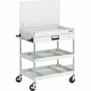 トラスコ中山 TRUSCO フェニックスワゴン 750X500 仕切2段付 引出付 上部パンチングパネル仕様 W色 PEW-P973ZS2-W メーカー直送 代引不可