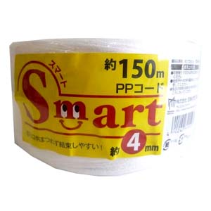 宮島化学工業 宮島化学工業 ES415 スマート PP コード 白 4mm x 150m
