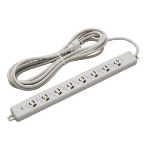 明工社 MKS 明工社 MR7908TJ5 横形 OA用 抜け止め 接地タップ 8コ口 ランプ マグネット付 VCTF 5m 接地プラグ付 MKS