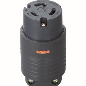 明工 明工 MH8172B 接地2P20A引掛コネクターボデー L6-20 20A.250V 黒