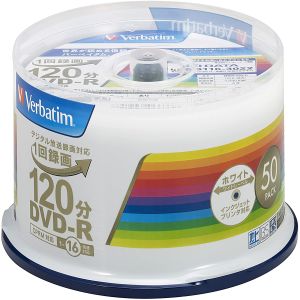 バーベイタム Verbatim バーベイタム VHR12JP50V4 録画用DVD-R 約120分 50枚 16倍速 CPRM Verbatim