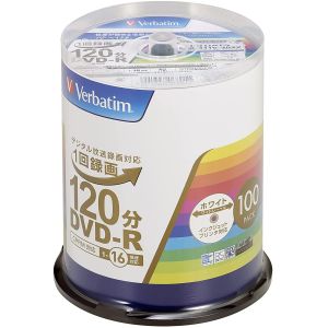 バーベイタム Verbatim バーベイタム VHR12JP100V4 録画用DVD-R 約120分 100枚 16倍速 CPRM Verbatim