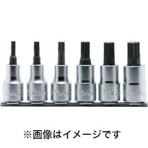 コーケン Ko-ken コーケン RS4020/6-L60 12.7mm差込 3重4角ビットソケット XZN レールセット 6ヶ組