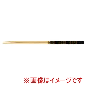 萬洋 MANYO 萬洋 26-106B ゲンロク菜箸 黒 36cm