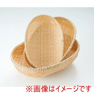 萬洋 MANYO 萬洋 15-170S 籐渕飾り編みザル 小判 小