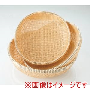 萬洋 MANYO 萬洋 15-171L 籐渕飾り編みザル 丸深 大