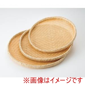 萬洋 MANYO 萬洋 15-172L 籐渕飾り編みザル 丸浅 大
