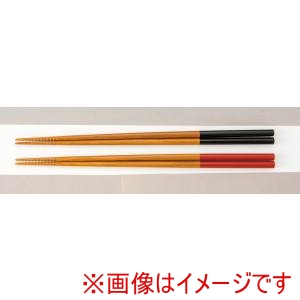 萬洋 MANYO 萬洋 26-456A スス塗分け菜箸 朱 30cm