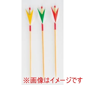 萬洋 MANYO 萬洋 18-261C 天朱矢羽根串 並 黄 9cm 100本入