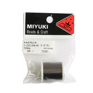 ミユキ MIYUKI ミユキ ビーズステッチ糸 ＃40 50m巻 ダークブラウン K4570-6