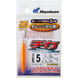 ハヤブサ HAYABUSA ハヤブサ HS509-2.5-0.6 速技 から鈎 8本鈎
