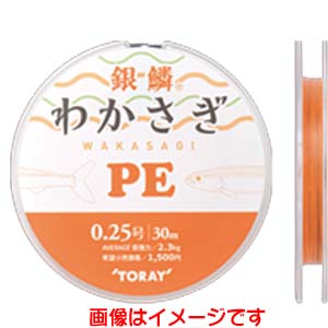 東レ TORAY 東レ 銀鱗 ワカサギ PE オレンジ 30m 0.3号