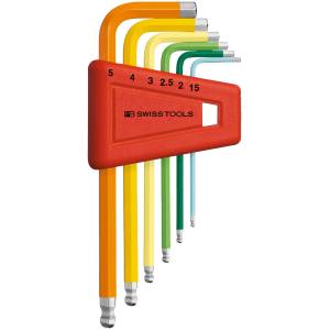 PB スイスツールズ SWISS TOOLS PB スイスツールズ 212H-5RB ボール付レインボーレンチセット パックナシ