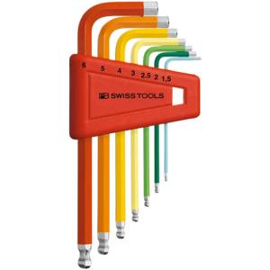 PB スイスツールズ SWISS TOOLS PB スイスツールズ 212H-6RB ボール付レインボーレンチセット パックナシ